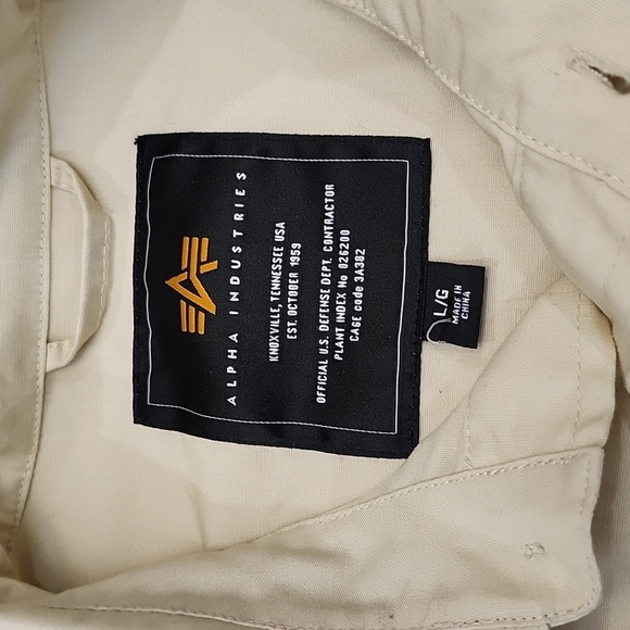 Nwot Alpha Industries X Standard Cloth Takibi men's oversized  Shirt Large - Picture 4 of 15